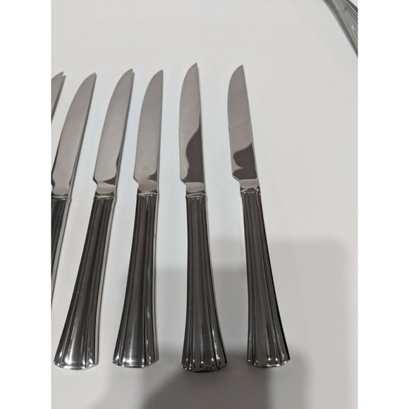 Reed & Barton BROOKSHIRE 7 Dinner Steak Knives Stainless Flatware 9 5/8" - Picture 6 of 8